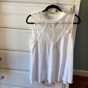 Sleeveless soft white shirt